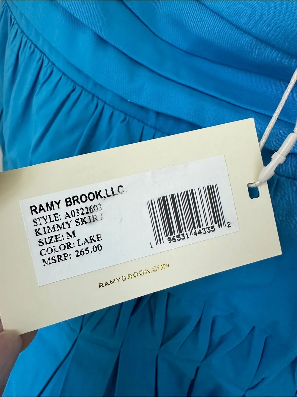 Ramy Brook Kimmy Skirt Vibrant Turquoise Tiered Skater Mini Skirt Size Medium